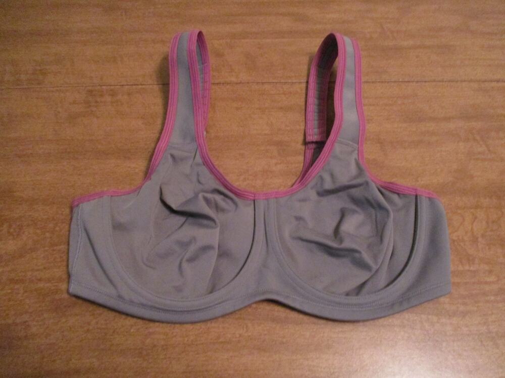 SYROKAN A227 MAX CONTROL HIGH IMPACT GRAY SPORTS BRA 38C